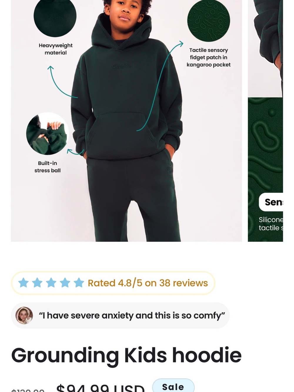 Grounding Kids Dark Green Sweatpants & Joggers — Grounding